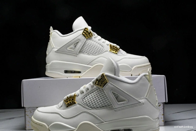 Gold Jordan Metallic AQ9129-170 Retro 4 0918